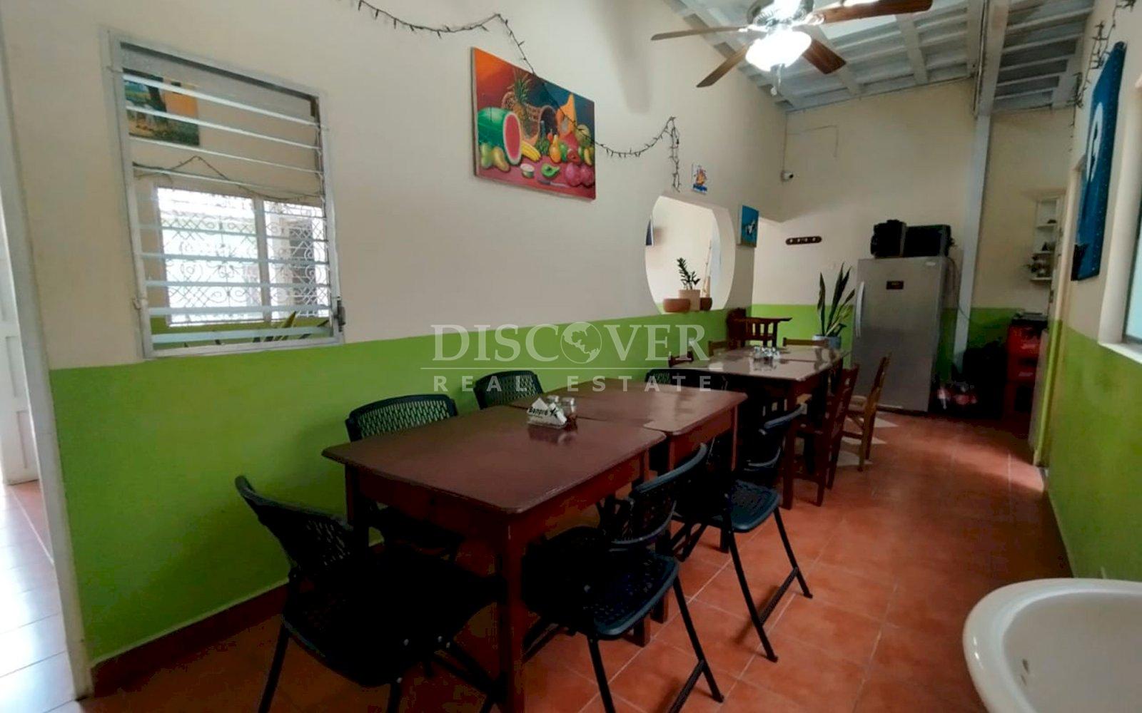 House with established restaurant for sale in Masaya 