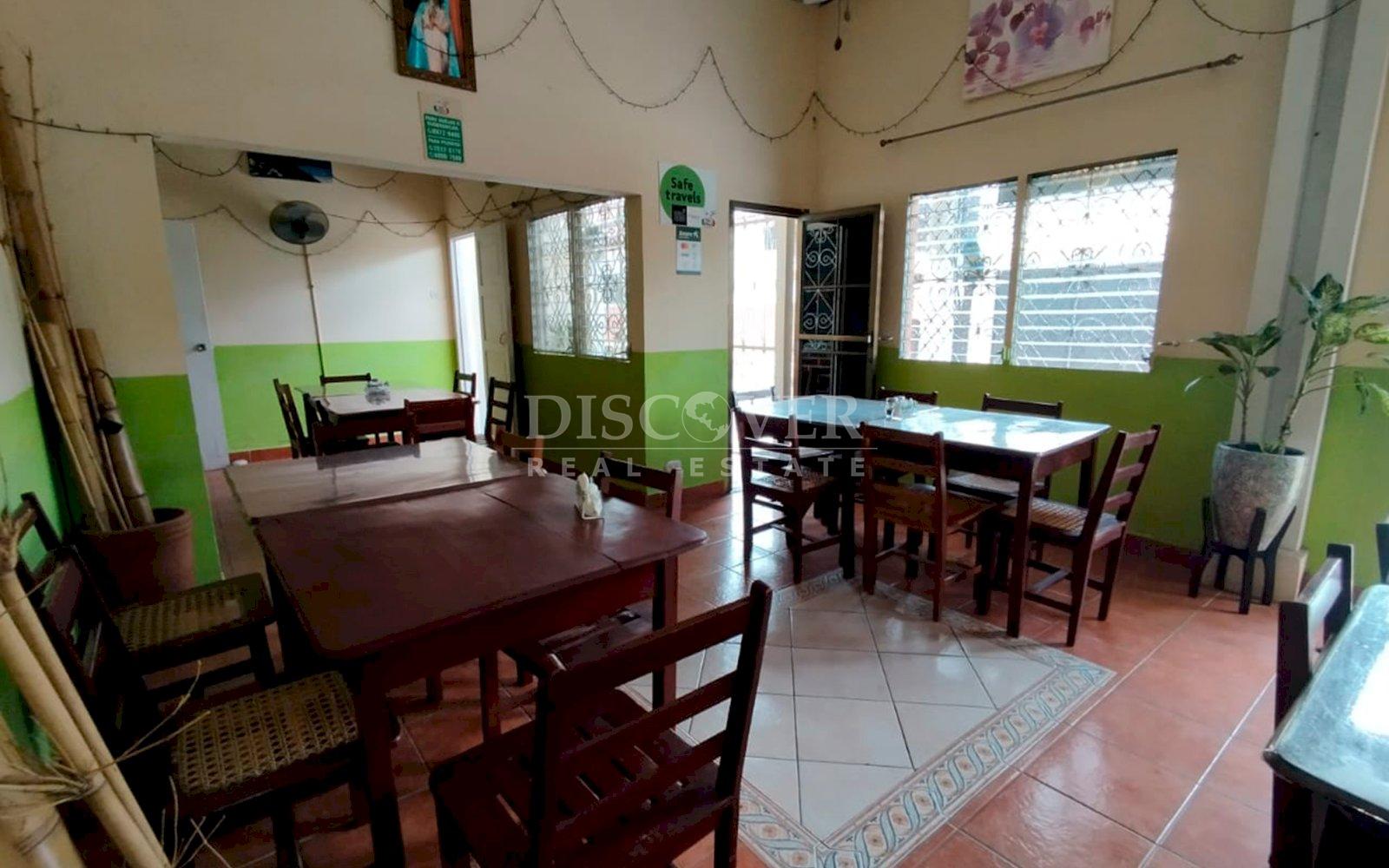 House with established restaurant for sale in Masaya 